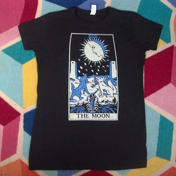 Women's Tarot Moon T-Shirt Size Large - Picture 1 of 2
